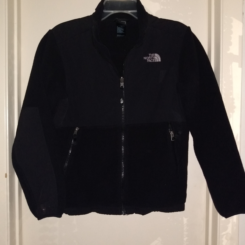 The North Face Jacket, Large (14-16), Black,zip closure, pre-owned